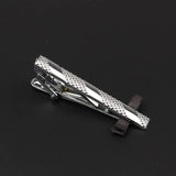 ZONFAZ Men's Metal Tie Clip Silver Chrome Stainless Steel Necktie Clips