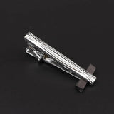 ZONFAZ Men's Metal Tie Clip Silver Chrome Stainless Steel Necktie Clips