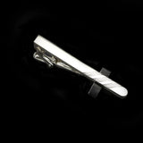 ZONFAZ Men's Metal Tie Clip Silver Chrome Stainless Steel Necktie Clips