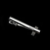 ZONFAZ Men's Metal Tie Clip Silver Chrome Stainless Steel Necktie Clips