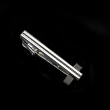 ZONFAZ Men's Metal Tie Clip Silver Chrome Stainless Steel Necktie Clips