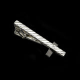 ZONFAZ Men's Metal Tie Clip Silver Chrome Stainless Steel Necktie Clips