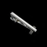 ZONFAZ Men's Metal Tie Clip Silver Chrome Stainless Steel Necktie Clips