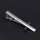 ZONFAZ Men's Metal Tie Clip Silver Chrome Stainless Steel Necktie Clips