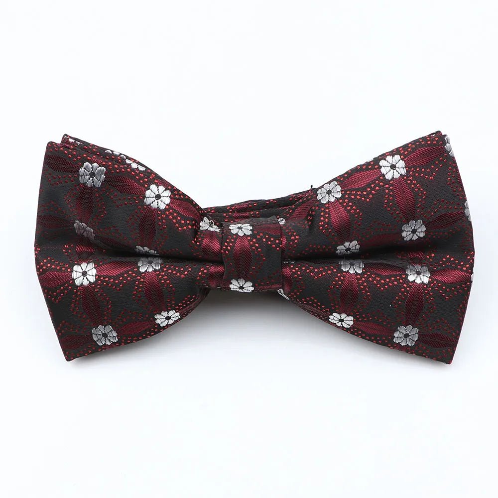 ZONFAZ Mens Novelty Silk Bowtie Floral Striped Bow Tie