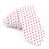 ZONFAZ Men's Polka Dot Ties Skinny Cotton Necktie