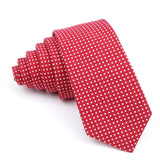 ZONFAZ Men's Polka Dot Ties Skinny Cotton Necktie