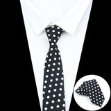 ZONFAZ Men's Polka Dot Ties Skinny Cotton Necktie