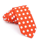 ZONFAZ Men's Polka Dot Ties Skinny Cotton Necktie