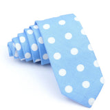 ZONFAZ Men's Polka Dot Ties Skinny Cotton Necktie