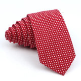 ZONFAZ Men's Polka Dot Ties Skinny Cotton Necktie