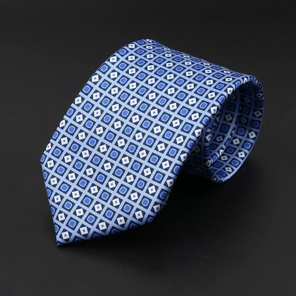 ZONFAZ Men's Silk Ties Polka Dots Jacquard Formal Designer Neckties