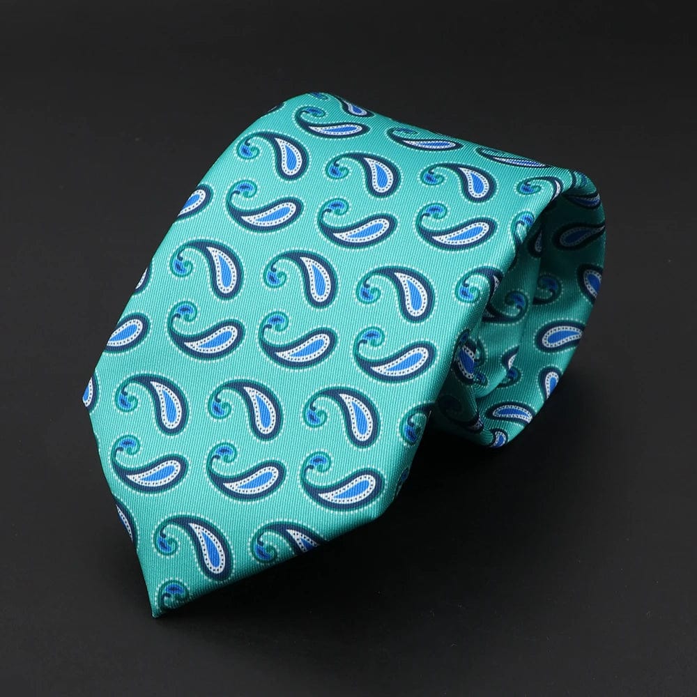 ZONFAZ Men's Silk Ties Polka Dots Jacquard Formal Designer Neckties