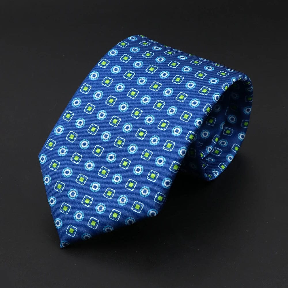 ZONFAZ Men's Silk Ties Polka Dots Jacquard Formal Designer Neckties