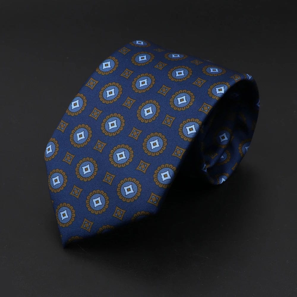 ZONFAZ Men's Silk Ties Polka Dots Jacquard Formal Designer Neckties