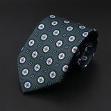 ZONFAZ Men's Silk Ties Polka Dots Jacquard Formal Designer Neckties