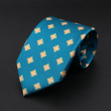 ZONFAZ Men's Silk Ties Polka Dots Jacquard Formal Designer Neckties