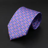 ZONFAZ Men's Silk Ties Polka Dots Jacquard Formal Designer Neckties