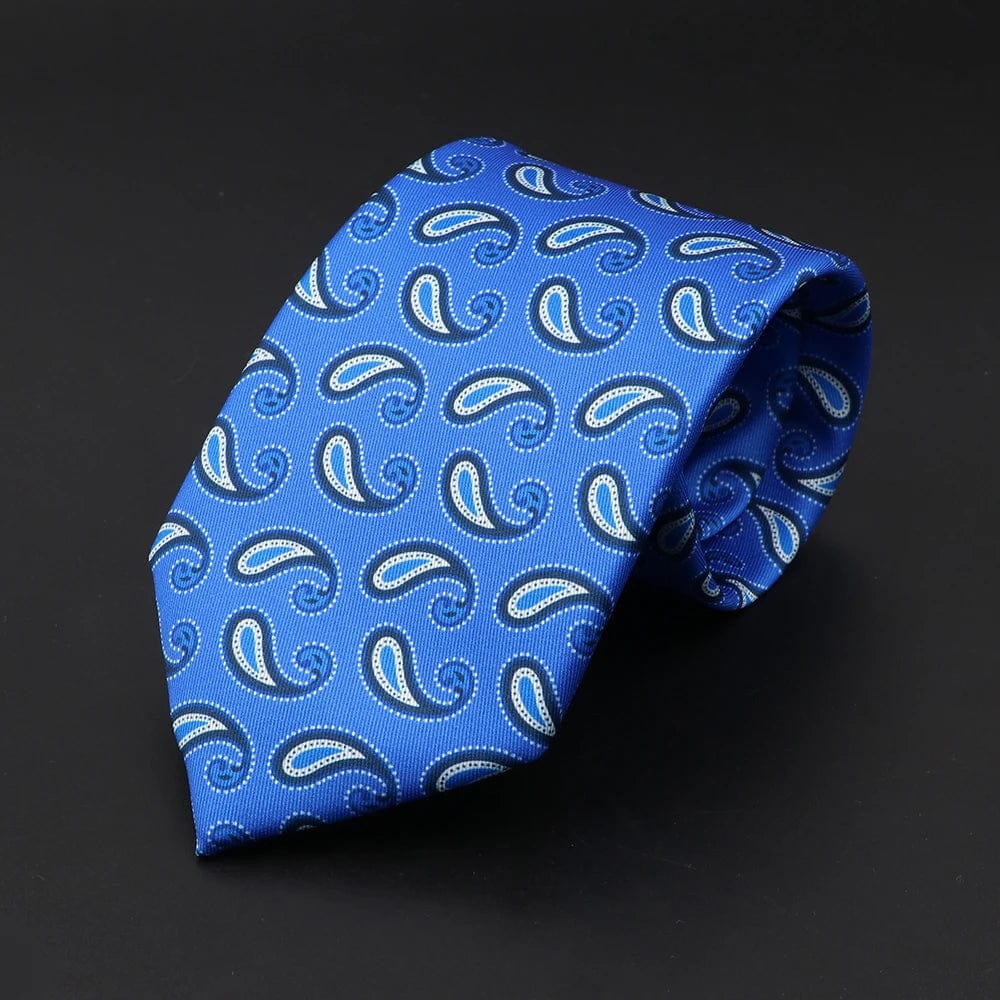 ZONFAZ Men's Silk Ties Polka Dots Jacquard Formal Designer Neckties