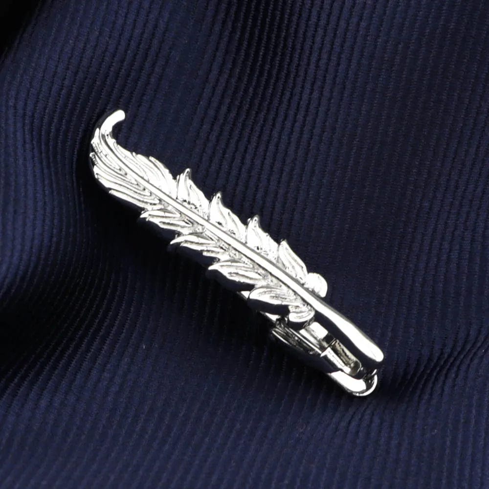 ZONFAZ Men's Silver Tie Clips Chrome Stainless Novelty Necktie Clips