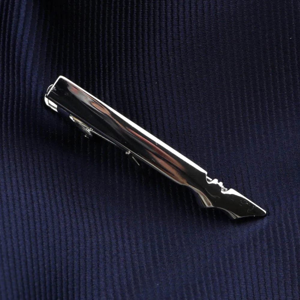 ZONFAZ Men's Silver Tie Clips Chrome Stainless Novelty Necktie Clips