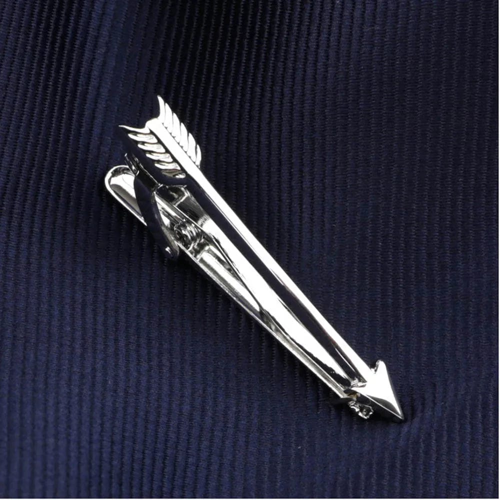 ZONFAZ Men's Silver Tie Clips Chrome Stainless Novelty Necktie Clips