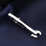 ZONFAZ Men's Silver Tie Clips Chrome Stainless Novelty Necktie Clips