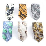 ZONFAZ Men's Skinny Cotton Floral Ties