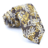 ZONFAZ Men's Skinny Cotton Floral Ties