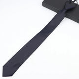 ZONFAZ Mens Skinny Zipper Lazy Ties Solid Color Slim Necktie