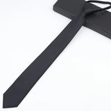 ZONFAZ Mens Skinny Zipper Lazy Ties Solid Color Slim Necktie