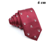 ZONFAZ Men's Skull Pattern Ties For Cosplay Costum Halloween Party 2 Sizes