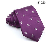 ZONFAZ Men's Skull Pattern Ties For Cosplay Costum Halloween Party 2 Sizes