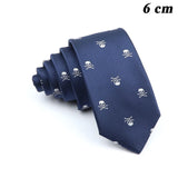 ZONFAZ Men's Skull Pattern Ties For Cosplay Costum Halloween Party 2 Sizes