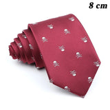 ZONFAZ Men's Skull Pattern Ties For Cosplay Costum Halloween Party 2 Sizes