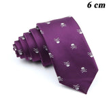 ZONFAZ Men's Skull Pattern Ties For Cosplay Costum Halloween Party 2 Sizes