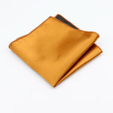 ZONFAZ Men's Solid Color Hankerchief Silk Satin Pocket Square