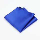 ZONFAZ Men's Solid Color Hankerchief Silk Satin Pocket Square