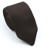 ZONFAZ Men's Solid Color Knitted Ties 7cm Width