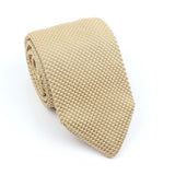 ZONFAZ Men's Solid Color Knitted Ties 7cm Width