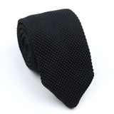 ZONFAZ Men's Solid Color Knitted Ties 7cm Width