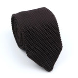 ZONFAZ Men's Solid Color Knitted Ties 7cm Width