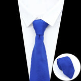 ZONFAZ Men's Solid Color Knitted Ties 7cm Width