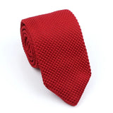 ZONFAZ Men's Solid Color Knitted Ties 7cm Width