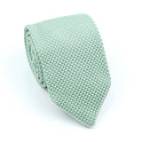 ZONFAZ Men's Solid Color Knitted Ties 7cm Width