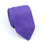 ZONFAZ Men's Solid Color Knitted Ties 7cm Width