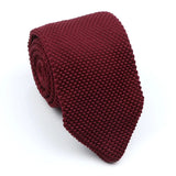 ZONFAZ Men's Solid Color Knitted Ties 7cm Width