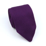 ZONFAZ Men's Solid Color Knitted Ties 7cm Width