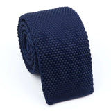 ZONFAZ Men's Solid Color Skinny Knitted Ties