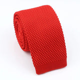 ZONFAZ Men's Solid Color Skinny Knitted Ties